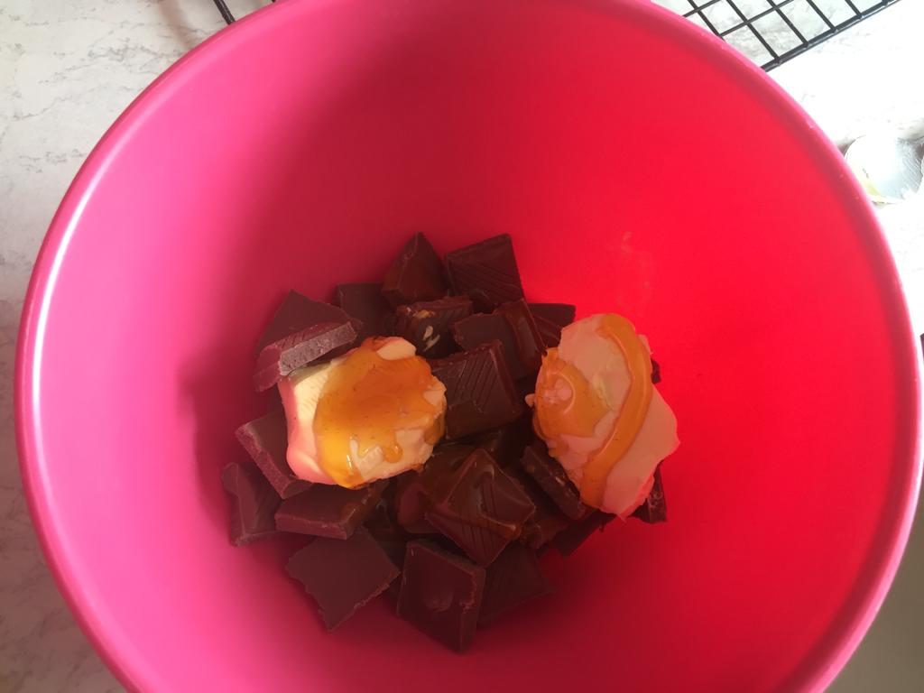 Butter, syrup and chocolate 