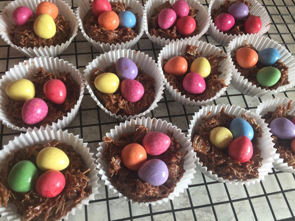 Simple chocolate Easter nest egg recipe for kids