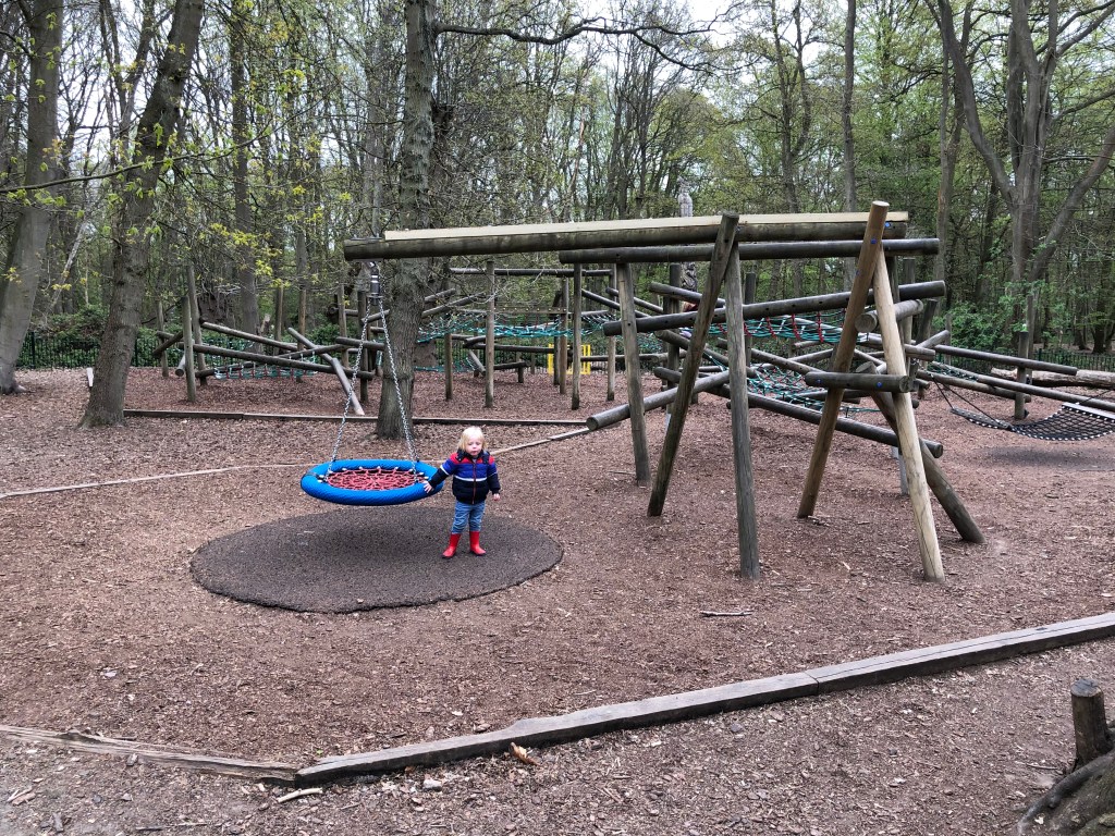 Playing in the park at High Wood