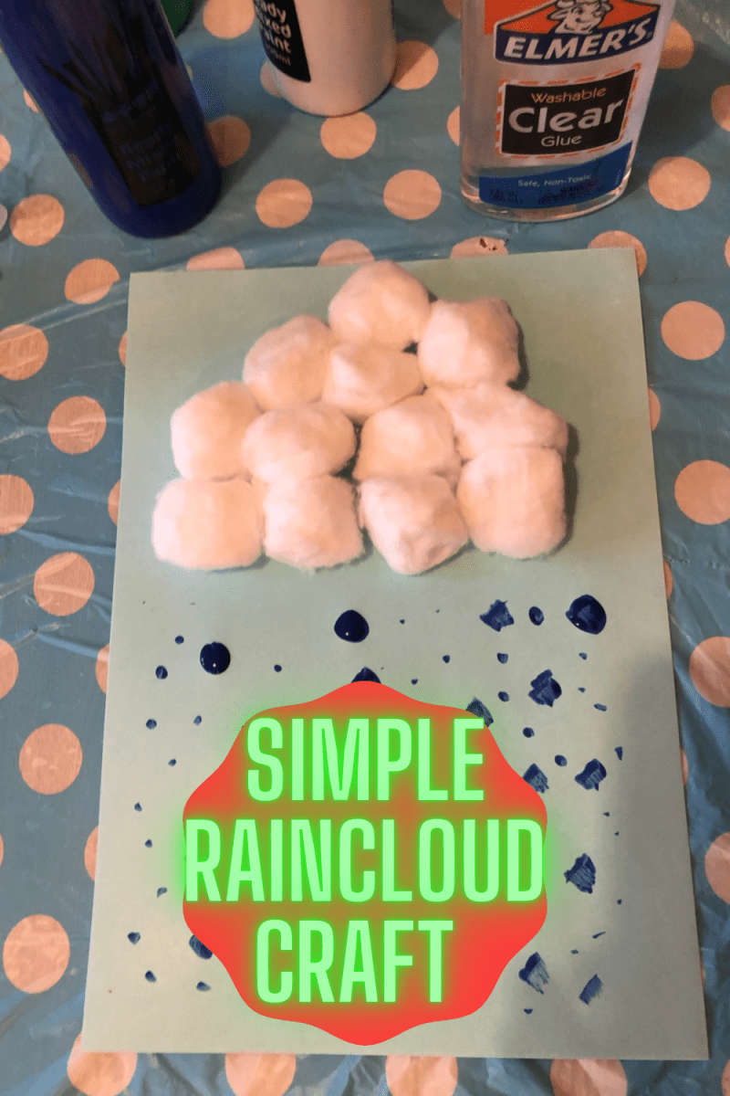 Simple raincloud craft for toddlers – The diary of Dad