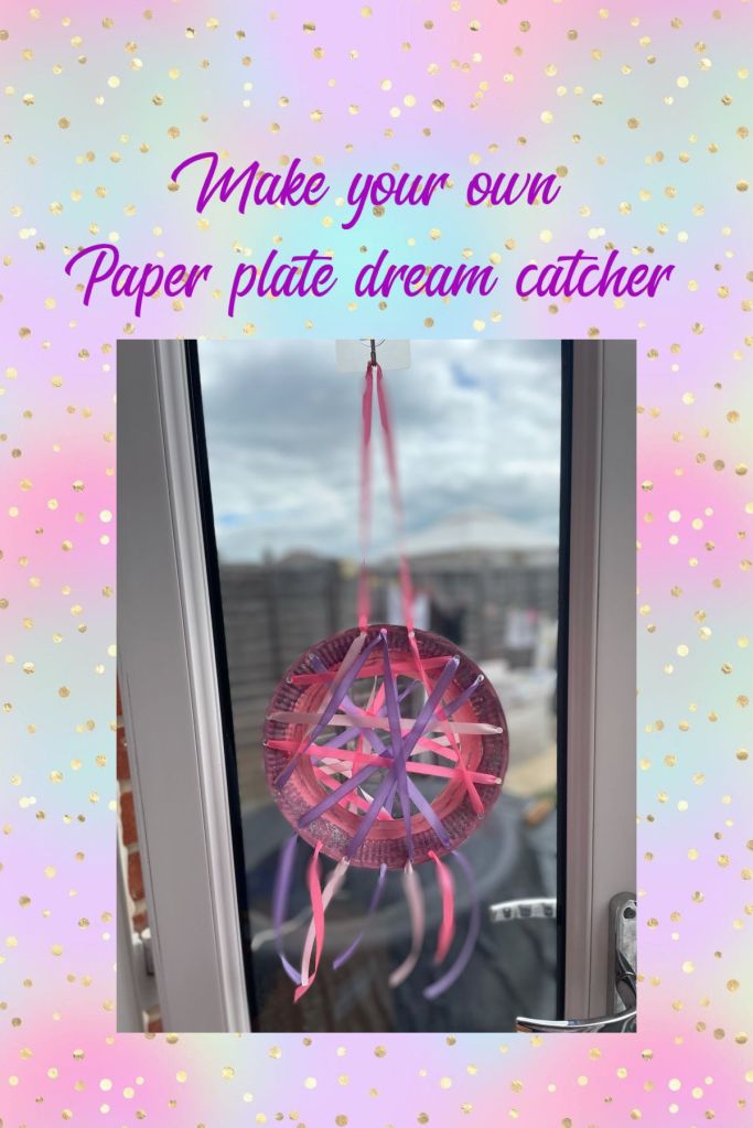 A beautiful paper plate dreamcatcher for kids